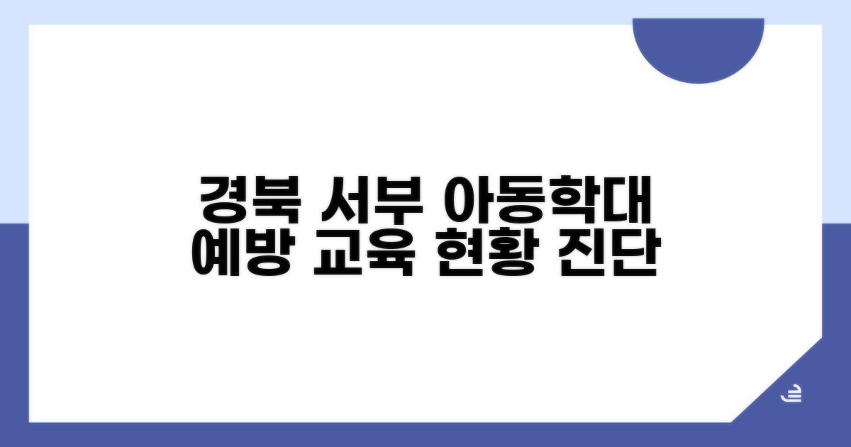 경북 서부 학대 예방 교육 현황