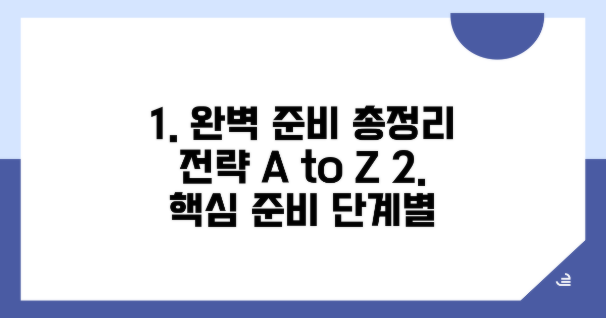 단계별 준비 전략 총정리